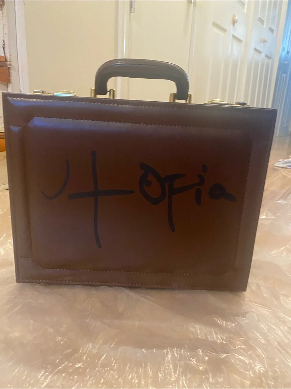 TRAVIS SCOTT “UTOPIA” BRIEFCASE - Limited-Edition Collectable, Brown Learher NWT